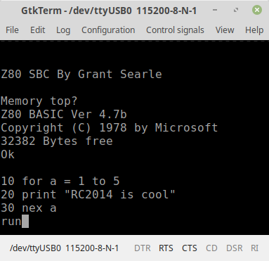 This image has an empty alt attribute; its file name is RC2014-Classic-II-BASIC.png